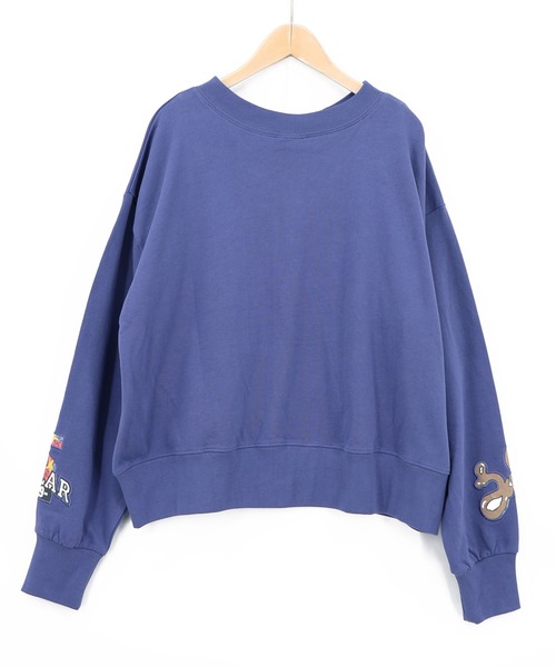 ScoLar(スカラー)の「163650:ワッペン風刺繍 2wayカーディガン(Tシャツ/カットソー・レディース・オートミール/ブラック/パープル・M)」の18枚目の写真