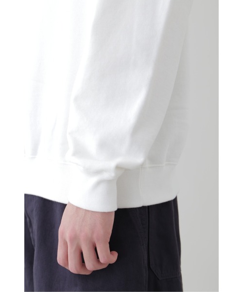 YLEVE(イレーヴ)の「Y / ORGANIC COTTON BLEND HEAVY WEIGHT FLEECE TURTLE NECK(Tシャツ/カットソー・メンズ・ネイビー/ホワイト・1/4)」の10枚目の写真