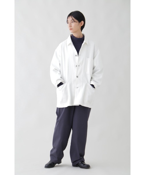 YLEVE(イレーヴ)の「Y / ORGANIC COTTON BLEND HEAVY WEIGHT FLEECE TURTLE NECK(Tシャツ/カットソー・メンズ・ネイビー/ホワイト・1/4)」の16枚目の写真