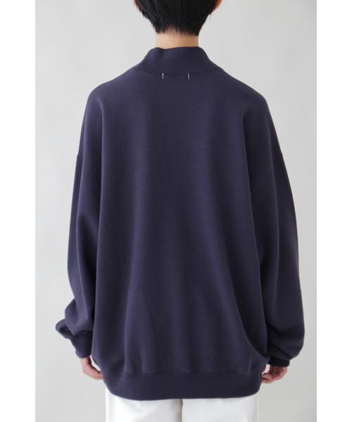 YLEVE(イレーヴ)の「Y / ORGANIC COTTON BLEND HEAVY WEIGHT FLEECE TURTLE NECK(Tシャツ/カットソー・メンズ・ネイビー/ホワイト・1/4)」の17枚目の写真