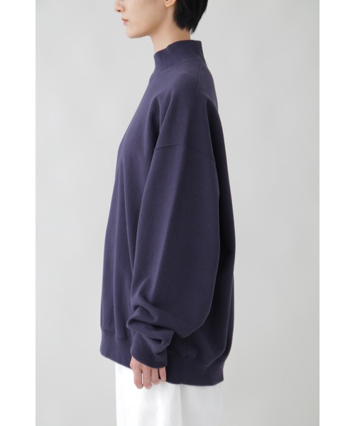 YLEVE(イレーヴ)の「Y / ORGANIC COTTON BLEND HEAVY WEIGHT FLEECE TURTLE NECK(Tシャツ/カットソー・メンズ・ネイビー/ホワイト・1/4)」の18枚目の写真