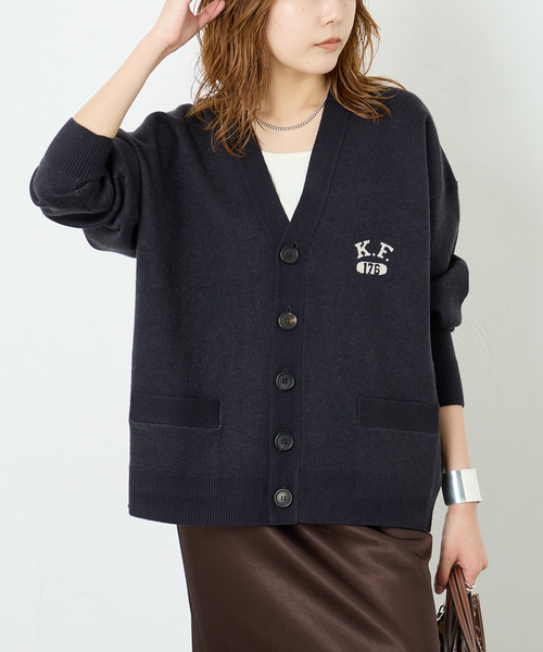 St.Johns 3rd club(セントジョンズサードクラブ)の「St.Johns 3rd club FRANKLIN CENTRAL ニットカーディガン(カーディガン/ボレロ・レディース・ネイビー・FREE)」の3枚目の写真