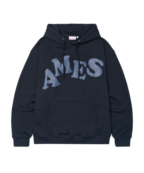 AMESWORLDWIDE(アメスワールドワイド)の「BIG TYPO HOODIE NAVY(パーカー・レディース・その他・SMALL/MEDIUM/LARGE)」の1枚目の写真