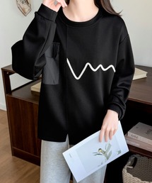 ワンポイント刺繍スウェットプルオーバー