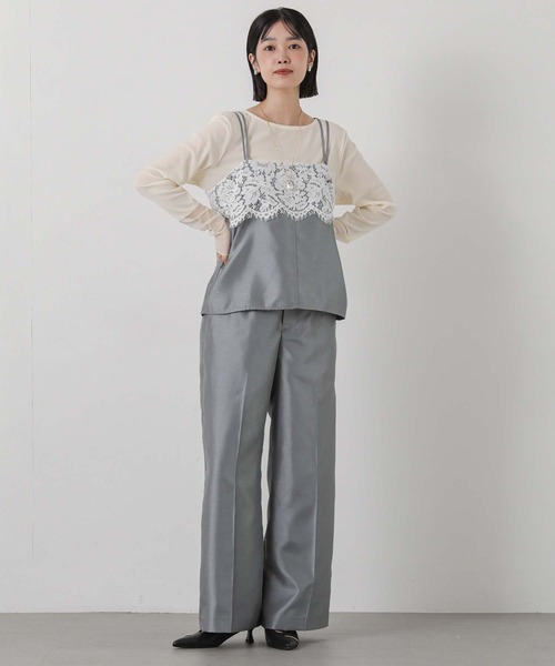 Gready Brilliant(グレディブリリアン)の「シャンタンレースキャミ(シャツ/ブラウス・レディース・グレー/ブラウン・38)」の3枚目の写真