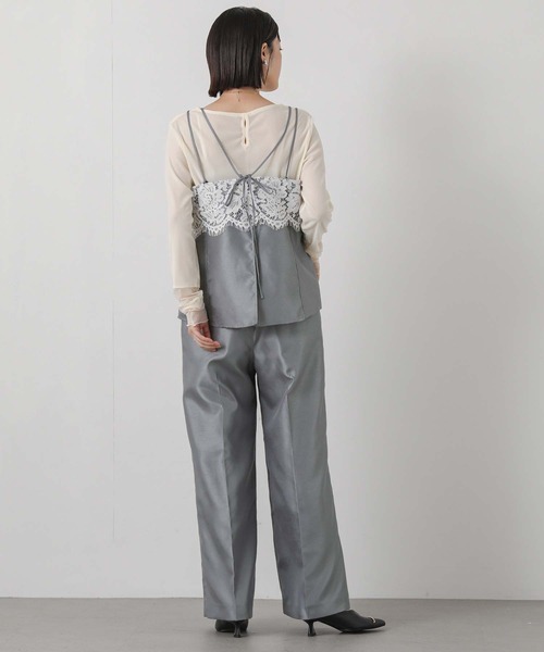 Gready Brilliant(グレディブリリアン)の「シャンタンレースキャミ(シャツ/ブラウス・レディース・グレー/ブラウン・38)」の5枚目の写真
