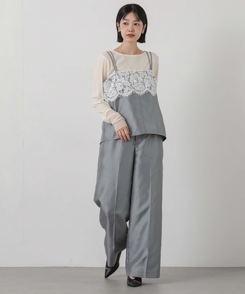 Gready Brilliant(グレディブリリアン)の「シャンタンレースキャミ(シャツ/ブラウス・レディース・グレー/ブラウン・38)」の6枚目の写真