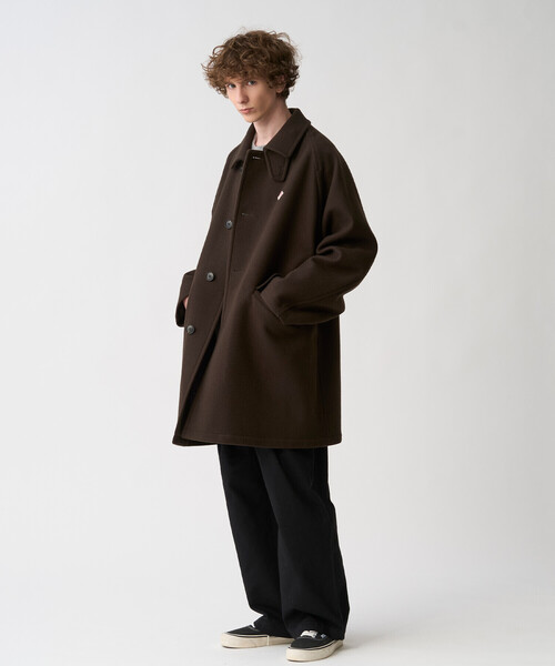 DANTON（ダントン）の「Men's Wool Melton Half Coat（ピーコート・メンズ・ネイビー/ブラウン系その他2/グレー/ベージュ系その他・42/40/38/44）」の6枚目の写真