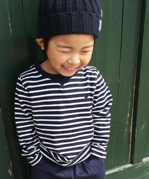 coen(コーエン)の「【coen kids】ボーダークルーネックカットソー(100~150cm)(Tシャツ/カットソー・キッズ・グレー/ホワイト/ネイビー・100/130/110/120/150/140)」の3枚目の写真