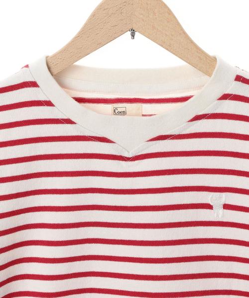 coen(コーエン)の「【coen kids】ボーダークルーネックカットソー(100~150cm)(Tシャツ/カットソー・キッズ・グレー/ホワイト/ネイビー・100/130/110/120/150/140)」の5枚目の写真