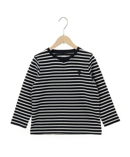 coen(コーエン)の「【coen kids】ボーダークルーネックカットソー(100~150cm)(Tシャツ/カットソー・キッズ・グレー/ホワイト/ネイビー・100/130/110/120/150/140)」の20枚目の写真