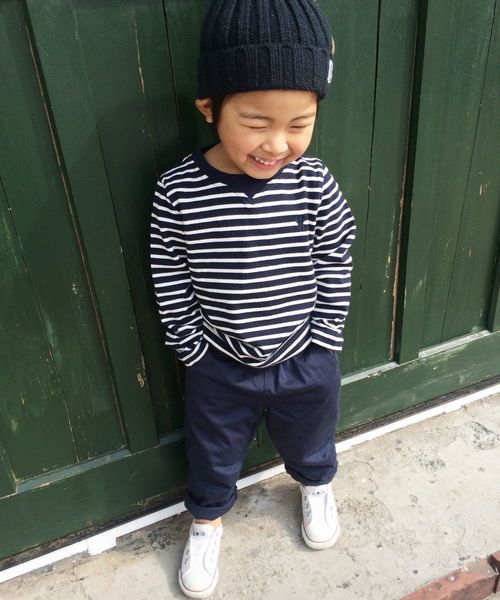 coen(コーエン)の「【coen kids】ボーダークルーネックカットソー(100~150cm)(Tシャツ/カットソー・キッズ・グレー/ホワイト/ネイビー・100/130/110/120/150/140)」の17枚目の写真
