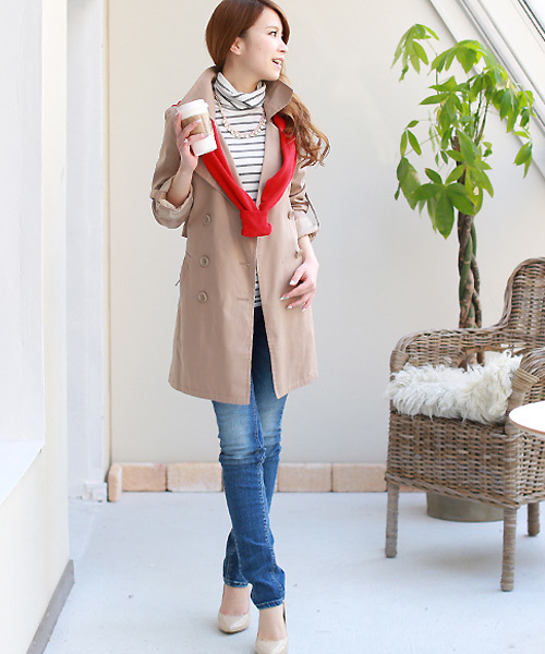 REAL CUBE（リアルキューブ）の「REAL CUBEmade in JAPAN煌めきボーダータートルニット（ニット/セーター・レディース・ホワイト×ブラック/ホワイト系その他/ホワイト×グレー・M/L）」の4枚目の写真