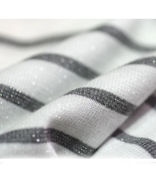 REAL CUBE（リアルキューブ）の「REAL CUBEmade in JAPAN煌めきボーダータートルニット（ニット/セーター・レディース・ホワイト×ブラック/ホワイト系その他/ホワイト×グレー・M/L）」の10枚目の写真