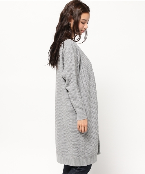 MOUSSY（マウジー）の「Jagged stitch CD（カーディガン/ボレロ・レディース・ライトブルー/ライトグレー/ホワイト・FREE）」の5枚目の写真