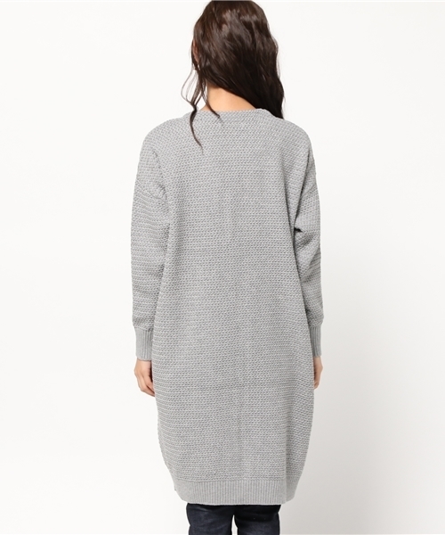 MOUSSY（マウジー）の「Jagged stitch CD（カーディガン/ボレロ・レディース・ライトブルー/ライトグレー/ホワイト・FREE）」の6枚目の写真