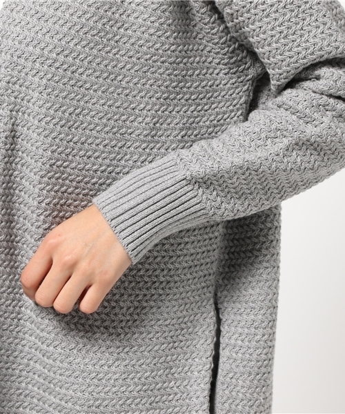 MOUSSY（マウジー）の「Jagged stitch CD（カーディガン/ボレロ・レディース・ライトブルー/ライトグレー/ホワイト・FREE）」の8枚目の写真