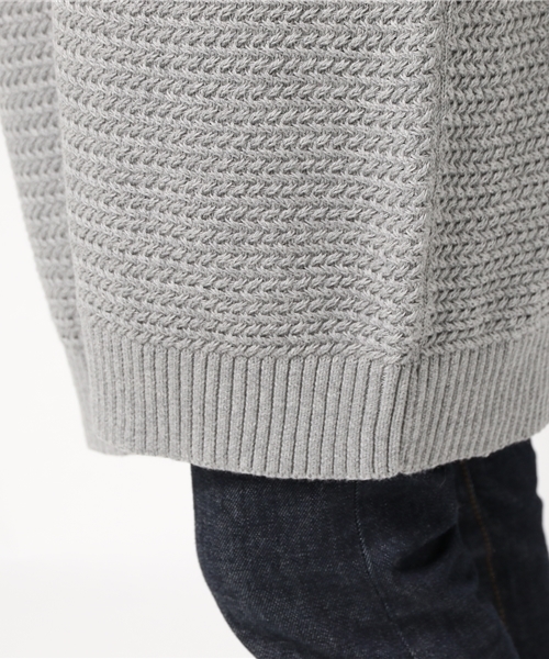 MOUSSY（マウジー）の「Jagged stitch CD（カーディガン/ボレロ・レディース・ライトブルー/ライトグレー/ホワイト・FREE）」の10枚目の写真