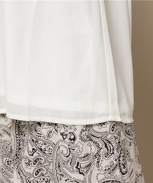 MIIA（ミーア）の「フリルノースリブラウス（シャツ/ブラウス・レディース・ブラック/イエロー/オフホワイト/グリーン/ピンク・FREE）」の12枚目の写真