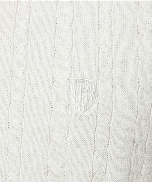 BLACK LABEL CRESTBRIDGE(ブラックレーベル・クレストブリッジ)の「ケーブルクルーネック ニット(ニット/セーター・メンズ・グリーン/ブラック/ネイビー/オフホワイト/グレー/ブルー/ベージュ/イエロー/オレンジ・L/M/LL)」の13枚目の写真