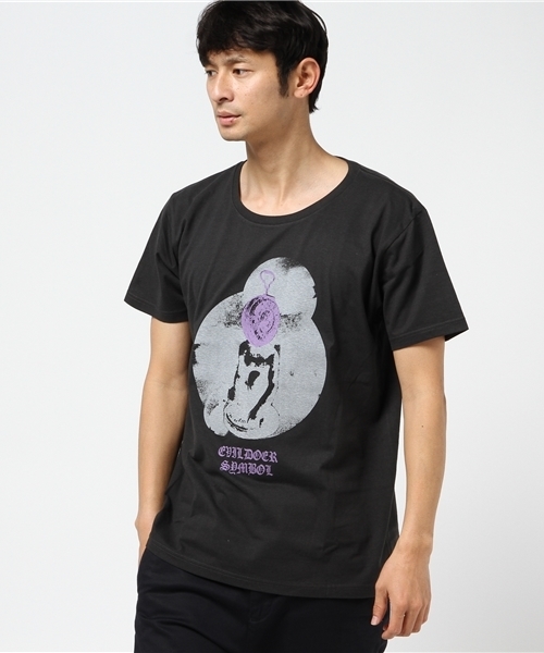 SERENITY.STILLMOMENT（セレニティースティルモーメント）の「EVILDOER SYMBOL Tee（Tシャツ/カットソー・メンズ・ホワイト/チャコールグレー・LARGE/MEDIUM）」の2枚目の写真