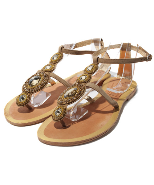 NANO universe(ナノユニバース)の「オリエンタルジュエルサンダル(サンダル・レディース・ゴールド・36/37/38/39)」の1枚目の写真