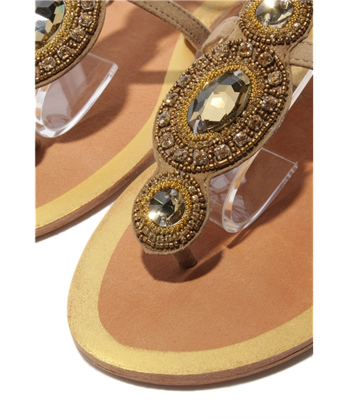 NANO universe(ナノユニバース)の「オリエンタルジュエルサンダル(サンダル・レディース・ゴールド・36/37/38/39)」の6枚目の写真