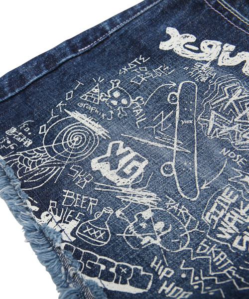 X-girl（エックスガール）の「BILLZ JEANS（デニムパンツ・レディース・インディゴブルー/ライトブルー・0/1/2）」の7枚目の写真