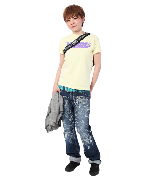 X-girl（エックスガール）の「BILLZ JEANS（デニムパンツ・レディース・インディゴブルー/ライトブルー・0/1/2）」の8枚目の写真