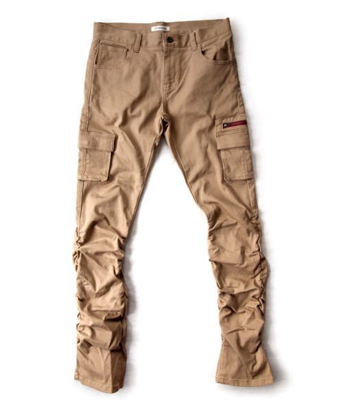 BEATJIVE（ビートジャイブ）の「スリムスキニーシルエットサイドギャザーシャーリングカーゴパンツ メンズ（カーゴパンツ・メンズ・ベージュ/カーキ/インディゴブルー/グリーン系カモフラージュ/ブラック・2/3/4）」の8枚目の写真