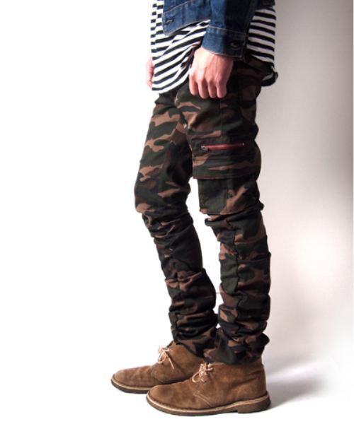 BEATJIVE（ビートジャイブ）の「スリムスキニーシルエットサイドギャザーシャーリングカーゴパンツ メンズ（カーゴパンツ・メンズ・ベージュ/カーキ/インディゴブルー/グリーン系カモフラージュ/ブラック・2/3/4）」の19枚目の写真