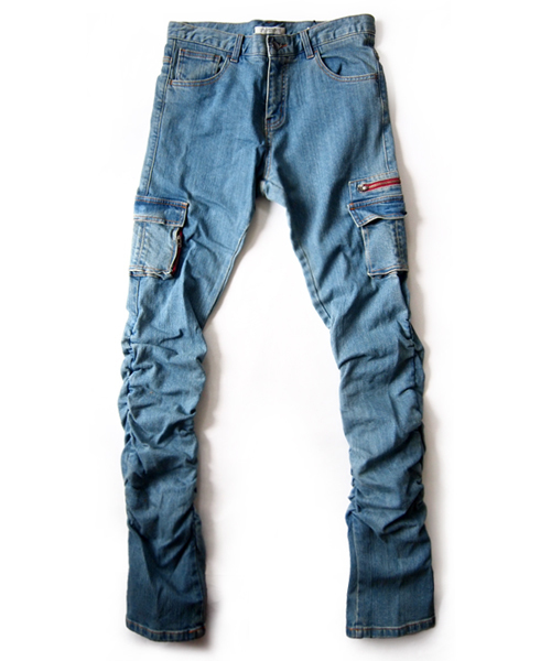 BEATJIVE（ビートジャイブ）の「スリムスキニーシルエットサイドギャザーシャーリングカーゴパンツ メンズ（カーゴパンツ・メンズ・ベージュ/カーキ/インディゴブルー/グリーン系カモフラージュ/ブラック・2/3/4）」の11枚目の写真