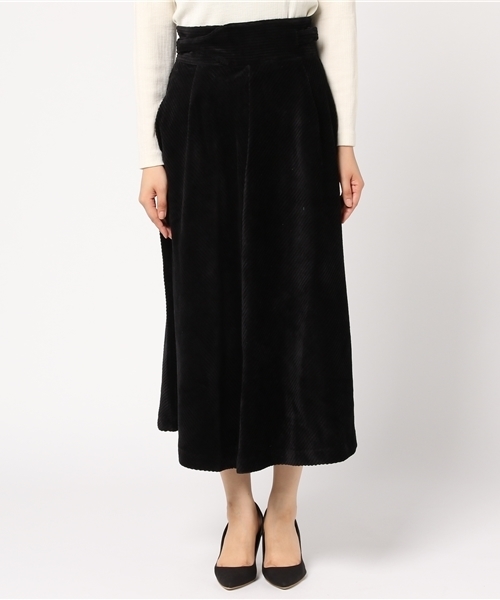 SLY（スライ）の「コール VELOURS フレアM/SK（スカート・レディース・ブラック/ダークグリーン・1/2）」の6枚目の写真
