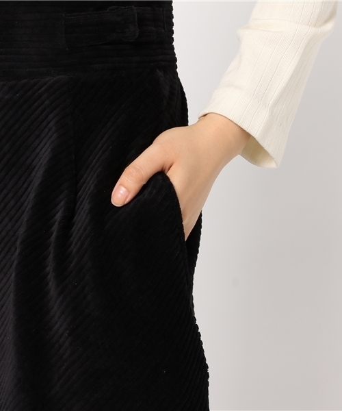 SLY（スライ）の「コール VELOURS フレアM/SK（スカート・レディース・ブラック/ダークグリーン・1/2）」の3枚目の写真