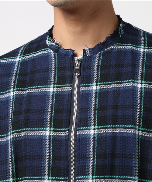 Name.（ネーム）の「【name.】PLAID COTTON ZIP UP COAT/ドビー