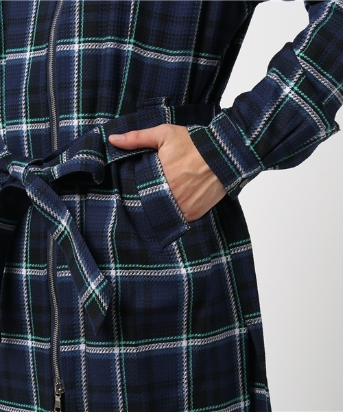 Name.（ネーム）の「【name.】PLAID COTTON ZIP UP COAT/ドビー