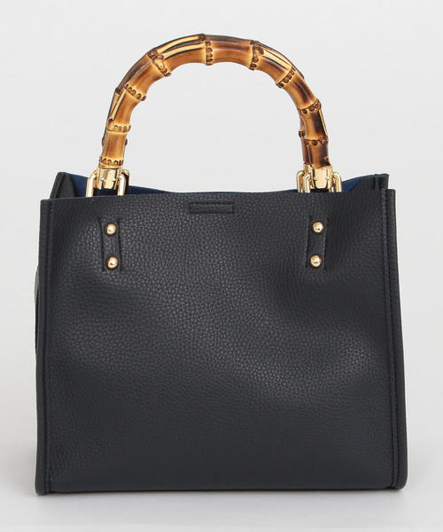 BEAUTY&YOUTH UNITED ARROWS(ビューティーアンドユースユナイテッドアローズ)の「BY∴ フェイクレザースクエアバンブーハンドルバッグ ◆(トートバッグ・レディース・ブラック/ダークグリーン/ネイビー・FREE)」の18枚目の写真