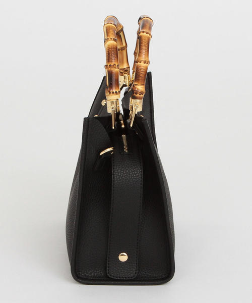 BEAUTY&YOUTH UNITED ARROWS(ビューティーアンドユースユナイテッドアローズ)の「BY∴ フェイクレザースクエアバンブーハンドルバッグ ◆(トートバッグ・レディース・ブラック/ダークグリーン/ネイビー・FREE)」の21枚目の写真