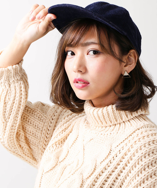 WEGO（ウィゴー）の「WEGO/コーデュロイキャップ（キャップ・メンズ・ブラック/ネイビー/ライム・FREE）」の8枚目の写真