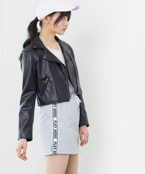 WEGO(ウィゴー)の「WEGO/テープロゴスカパン(スカート・レディース・ホワイト/ブラック/杢グレー・FREE)」の3枚目の写真