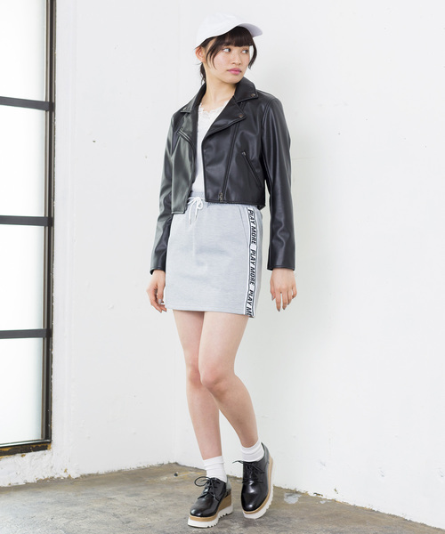 WEGO(ウィゴー)の「WEGO/テープロゴスカパン(スカート・レディース・ホワイト/ブラック/杢グレー・FREE)」の19枚目の写真