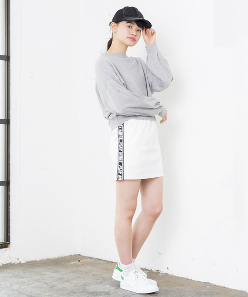 WEGO(ウィゴー)の「WEGO/テープロゴスカパン(スカート・レディース・ホワイト/ブラック/杢グレー・FREE)」の14枚目の写真