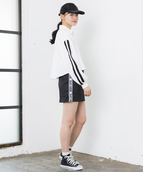 WEGO(ウィゴー)の「WEGO/テープロゴスカパン(スカート・レディース・ホワイト/ブラック/杢グレー・FREE)」の12枚目の写真