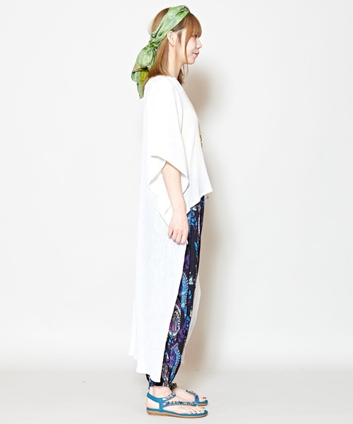 チャイハネ（チャイハネ）の「【チャイハネ】yul 無地ハイローヘム変形ワンピース（ワンピース・レディース・ターコイズブルー/ホワイト/ブラック/パープル/ネイビー/オレンジ/グリーン/ブルー・FREE）」の21枚目の写真