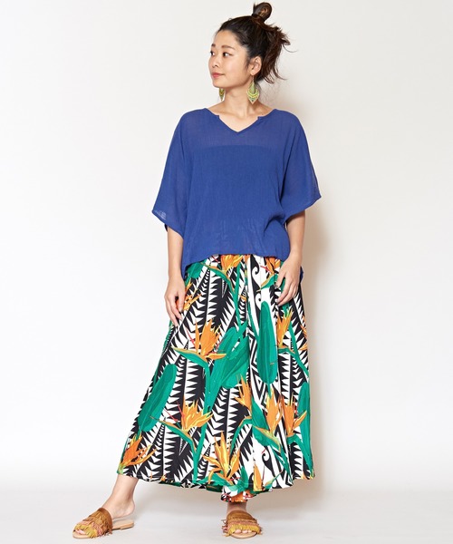 チャイハネ（チャイハネ）の「【チャイハネ】yul 無地ハイローヘム変形ワンピース（ワンピース・レディース・ターコイズブルー/ホワイト/ブラック/パープル/ネイビー/オレンジ/グリーン/ブルー・FREE）」の19枚目の写真