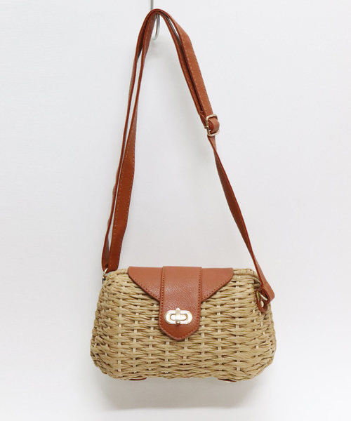 florist（フローリスト）の「カゴショルダーポーチ（かごバッグ・レディース・ホワイト/ベージュ・FREE）」の2枚目の写真