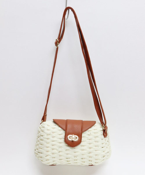 florist（フローリスト）の「カゴショルダーポーチ（かごバッグ・レディース・ホワイト/ベージュ・FREE）」の8枚目の写真