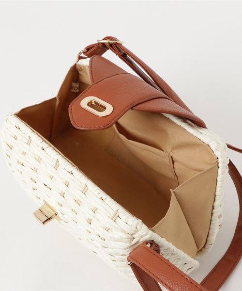 florist（フローリスト）の「カゴショルダーポーチ（かごバッグ・レディース・ホワイト/ベージュ・FREE）」の7枚目の写真