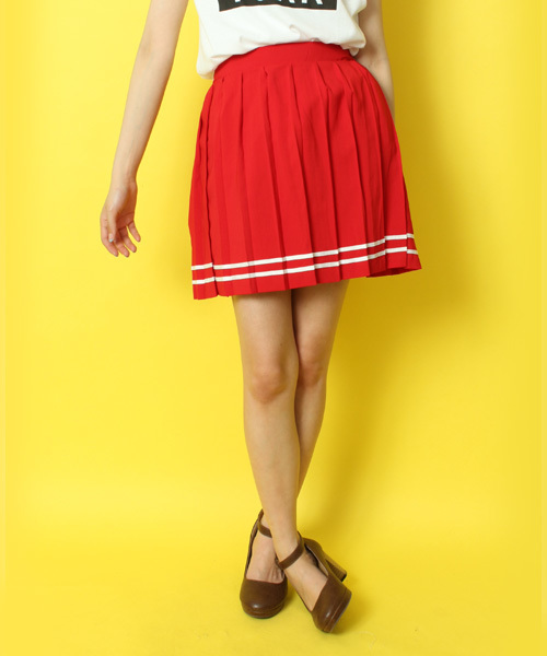 WEGO(ウィゴー)の「WEGO/ライン入りスカート(スカート・レディース・アイボリー/ネイビー/レッド・FREE)」の3枚目の写真