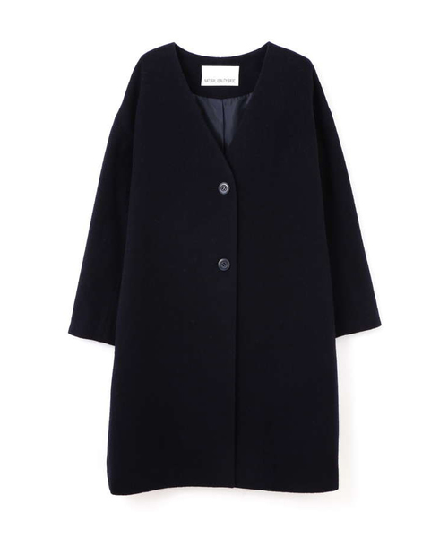 NATURAL BEAUTY BASIC（ナチュラルビューティーベーシック）の「【CanCam 11月号掲載】カシミア混ライトウォームVネックノーカラーコート（その他アウター・レディース・ベージュ/ネイビー/グレー・SMALL/MEDIUM）」の20枚目の写真